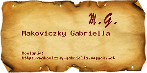 Makoviczky Gabriella névjegykártya